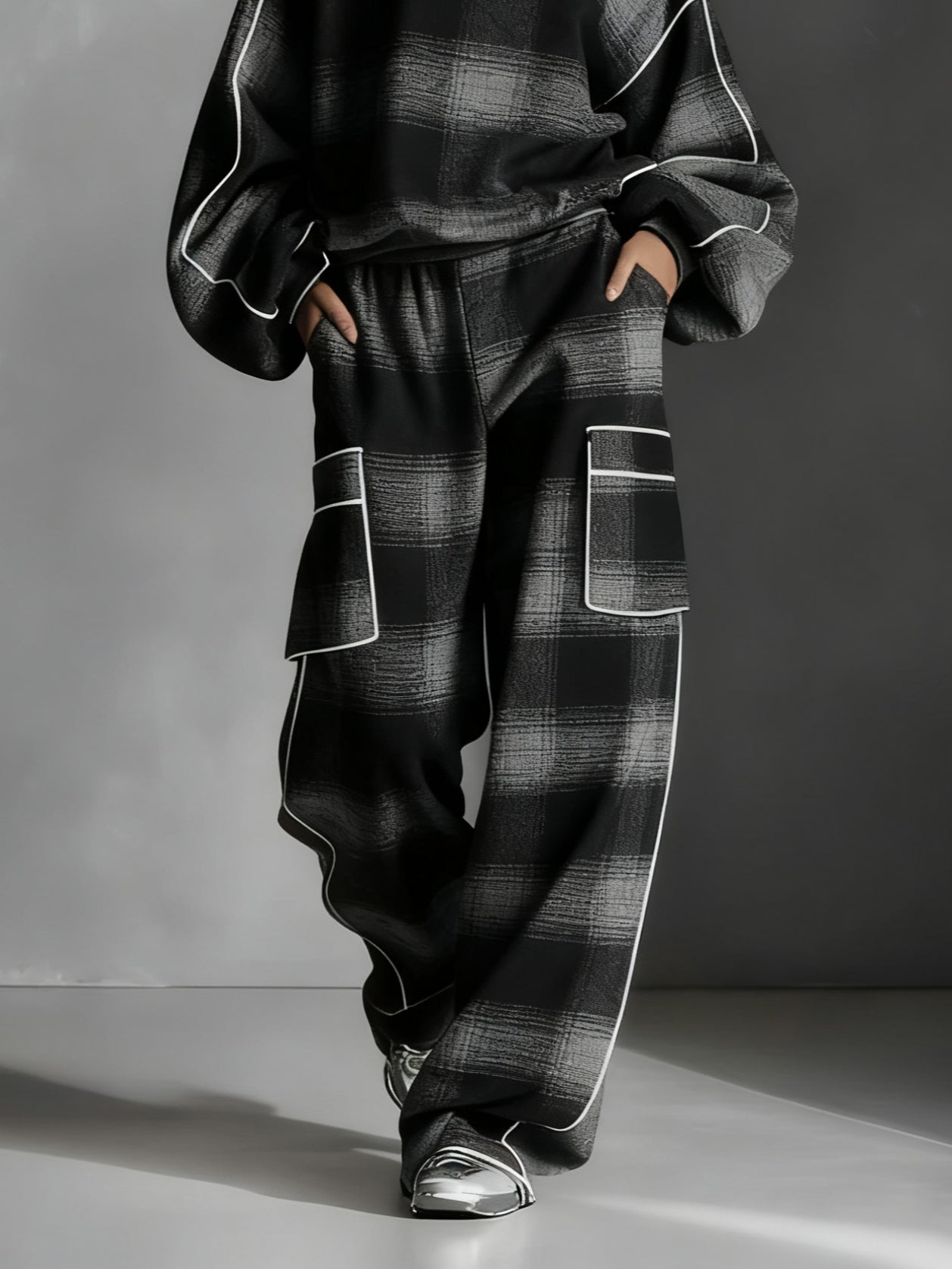 ASCEND | Conjunto Street Cuadros Negro y Gris