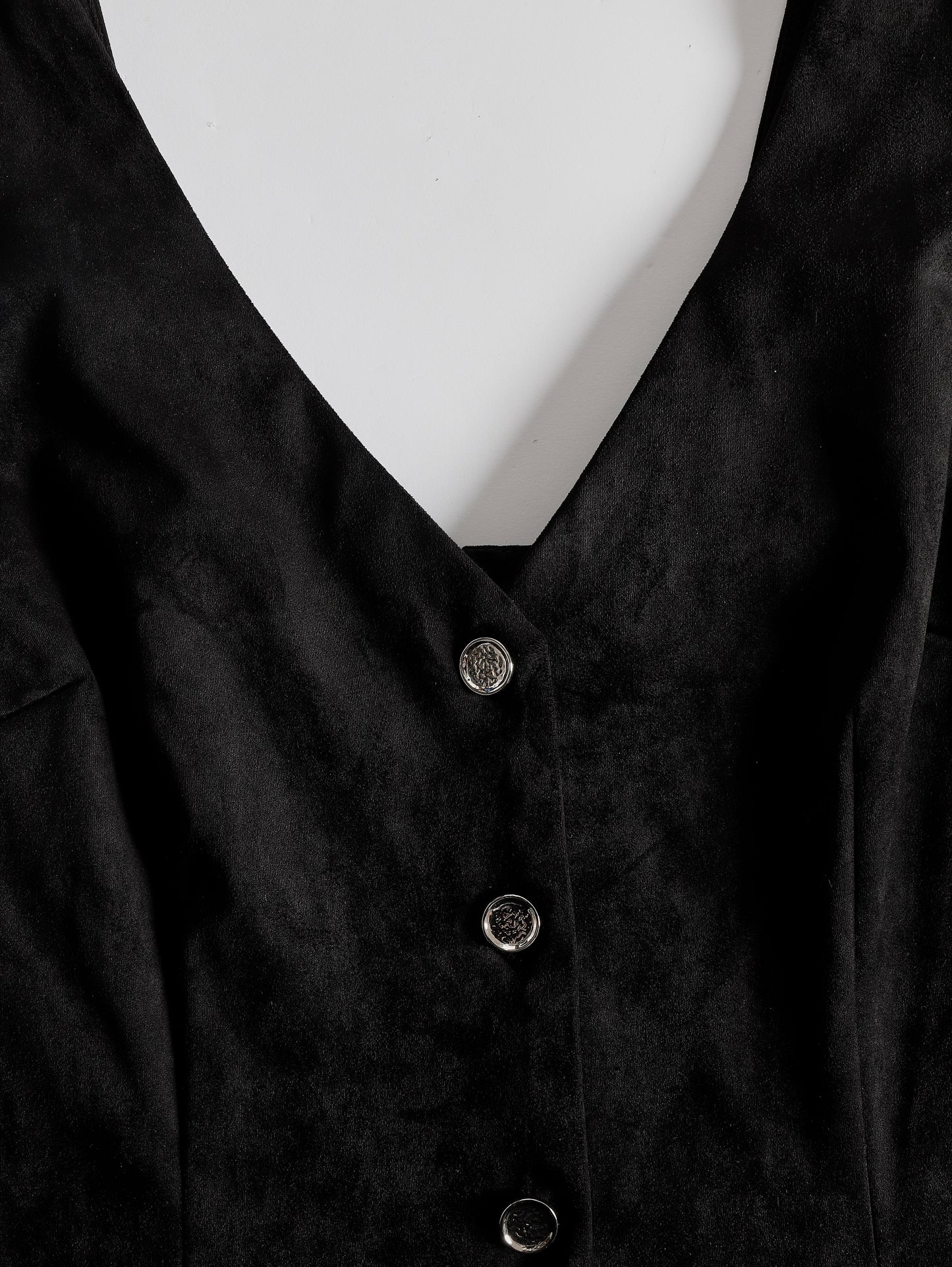 Vestido Mini Ante Sintético Negro con Flecos Western