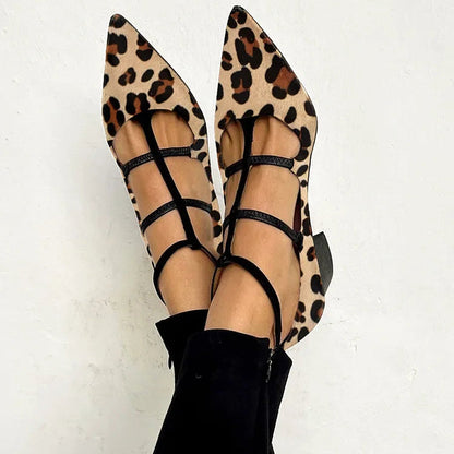 Bridget — Zapatos de tacón con correa leopardo