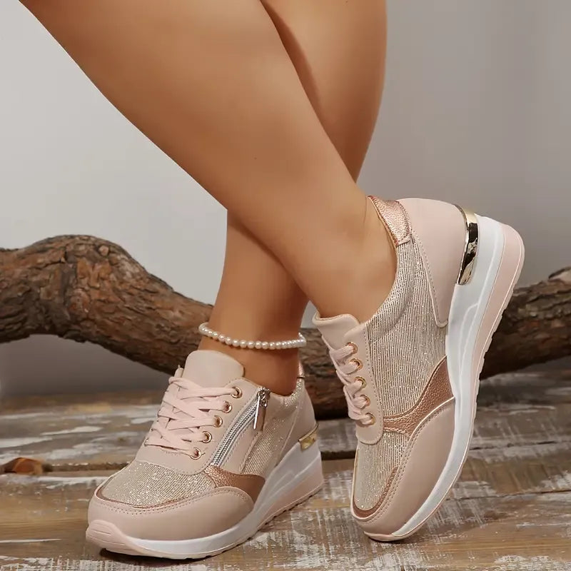 Zapatillas ortopédicas con cremallera lateral