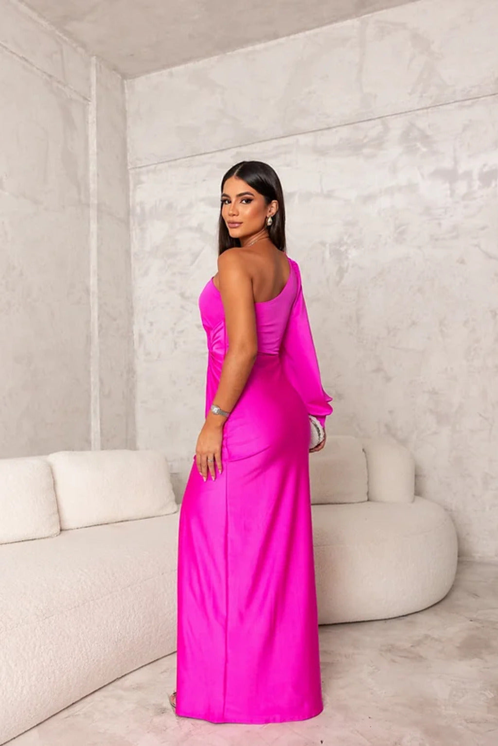 MELYSSA™ | VESTIDO LARGO SATINADO