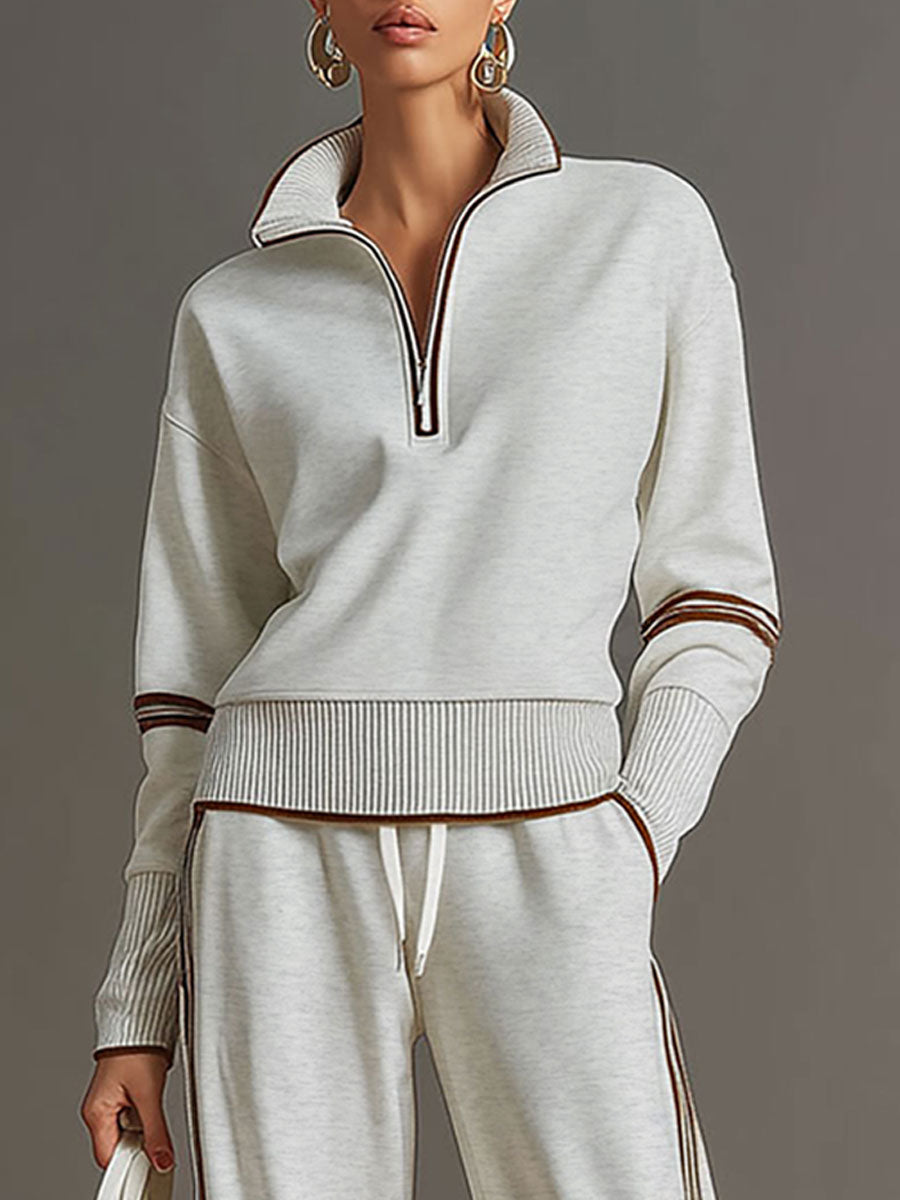 Marietta – Conjunto de blusa y pantalón de pierna ancha
