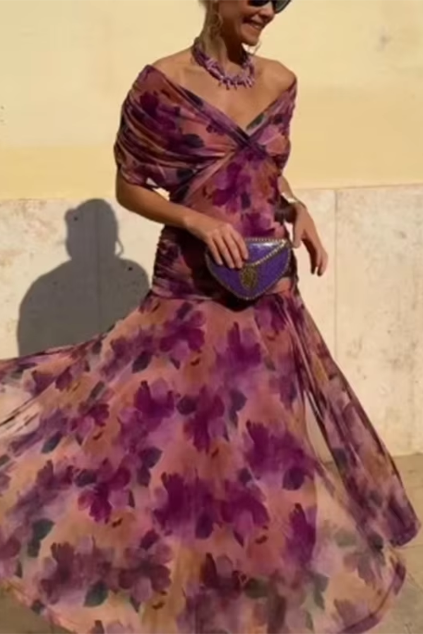 Louise™ | Vestido maxi elegante de fiesta con escote en V