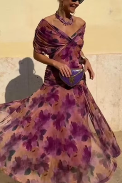 Louise™ | Vestido maxi elegante de fiesta con escote en V