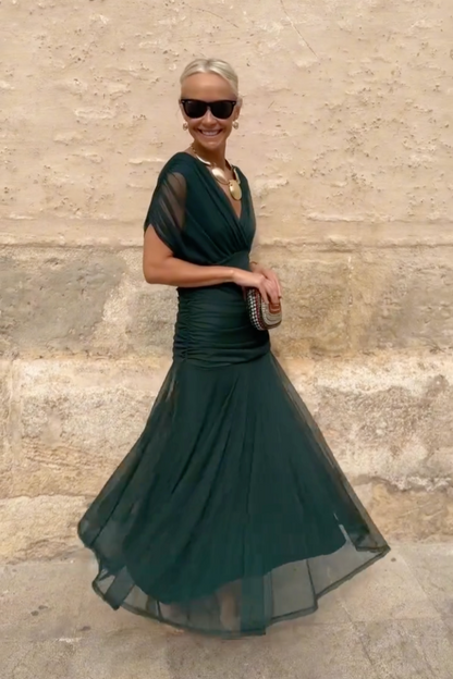 Louise™ | Vestido maxi elegante de fiesta con escote en V
