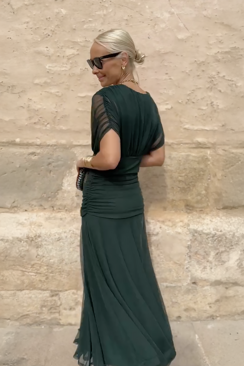 Louise™ | Vestido maxi elegante de fiesta con escote en V