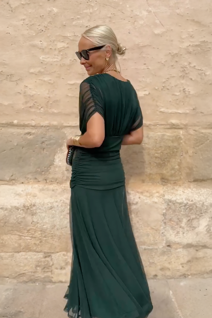 Louise™ | Vestido maxi elegante de fiesta con escote en V