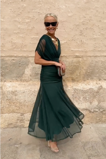 Louise™ | Vestido maxi elegante de fiesta con escote en V