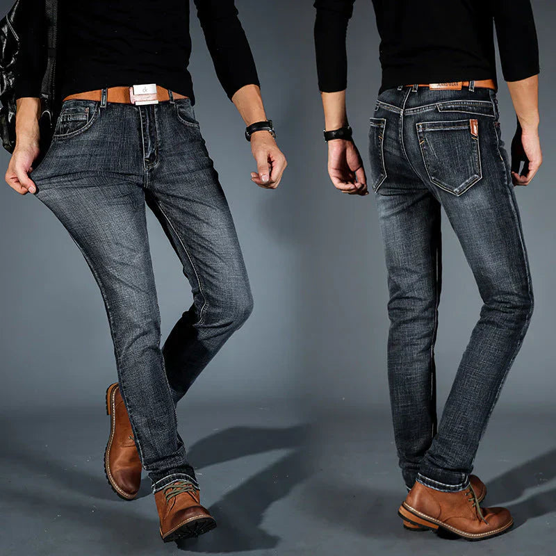 Jeans fuselados elásticos 4 direcciones para hombre