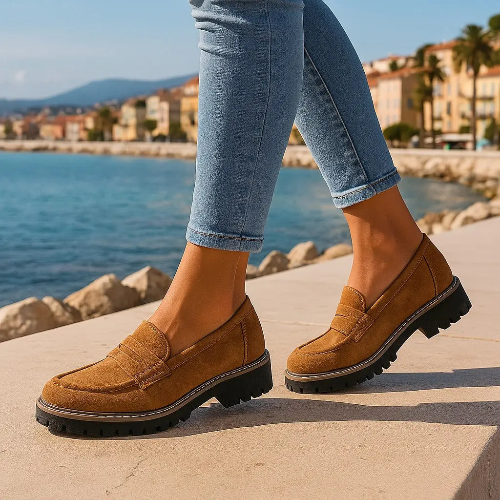 Nadia | Mocasines de ante elegantes