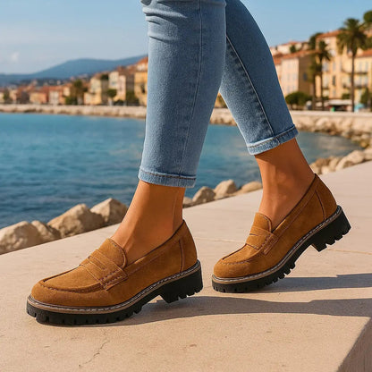 Nadia | Mocasines de ante elegantes