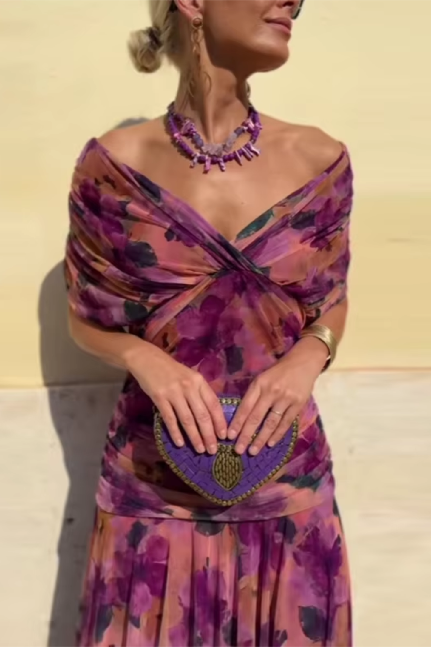 Louise™ | Vestido maxi elegante de fiesta con escote en V