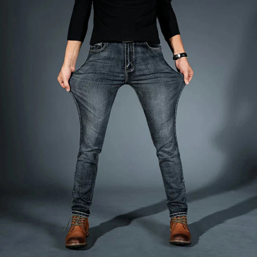 Jeans fuselados elásticos 4 direcciones para hombre