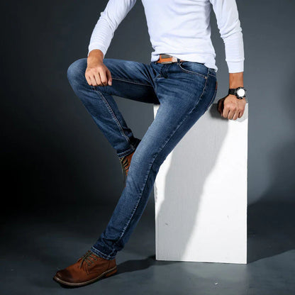 Jeans fuselados elásticos 4 direcciones para hombre