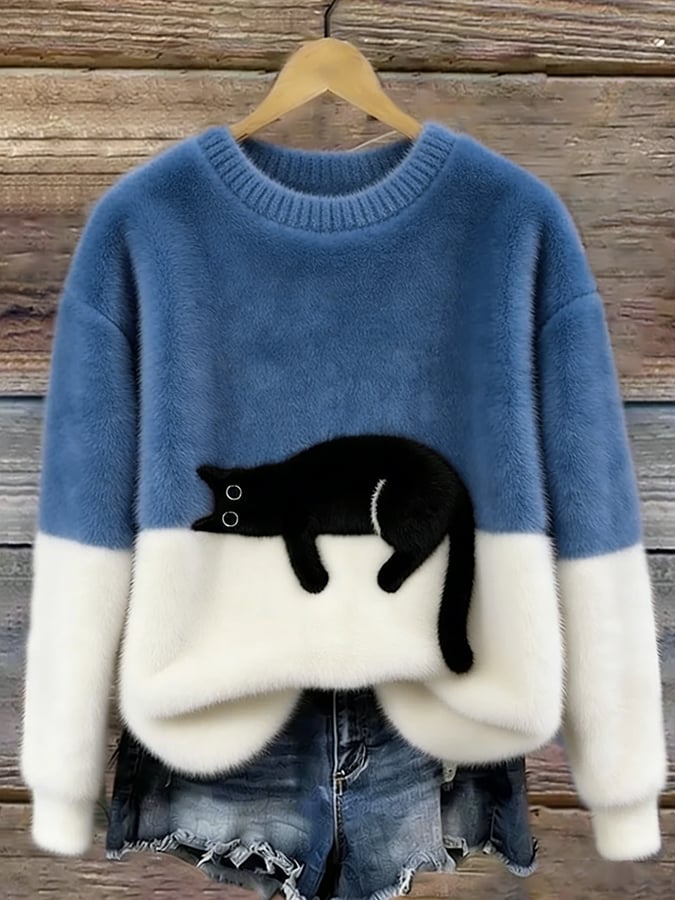 Luna | Sudadera de mujer con gráfico de gato
