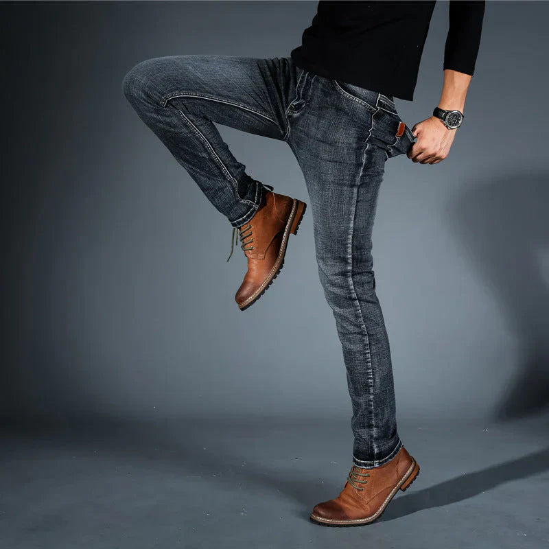 Jeans fuselados elásticos 4 direcciones para hombre