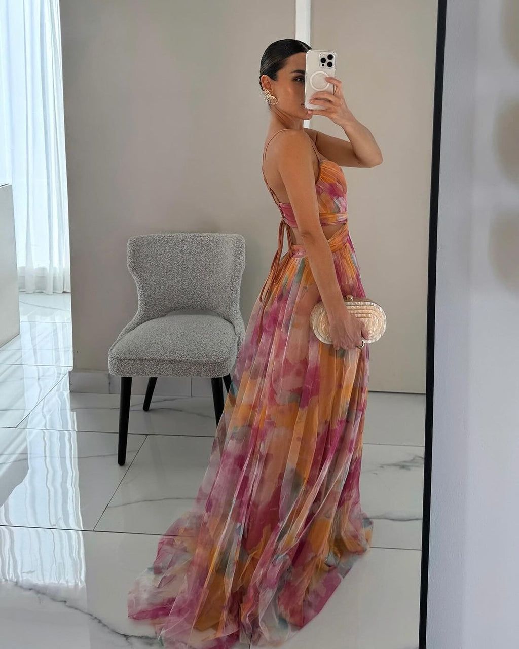 Giselle – Maxi vestido floral elegante