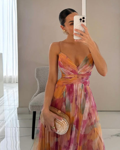 Giselle – Maxi vestido floral elegante