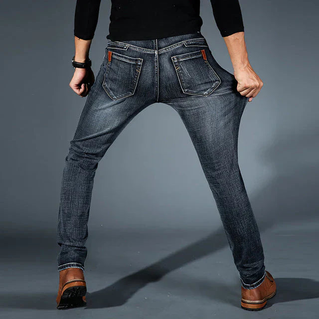 Jeans fuselados elásticos 4 direcciones para hombre