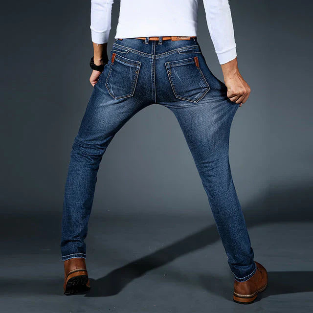 Jeans fuselados elásticos 4 direcciones para hombre