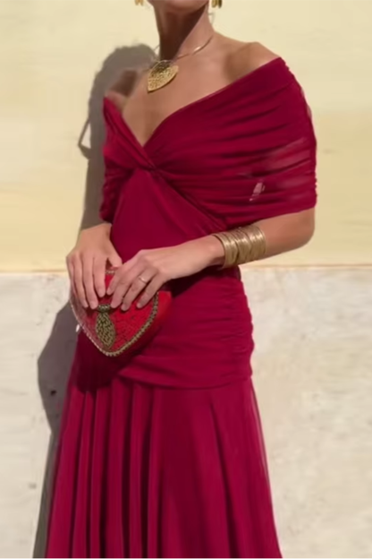 Louise™ | Vestido maxi elegante de fiesta con escote en V