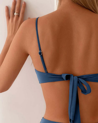 Marcelle · Bikini Dos Piezas Esculpido con Detalles Dorados