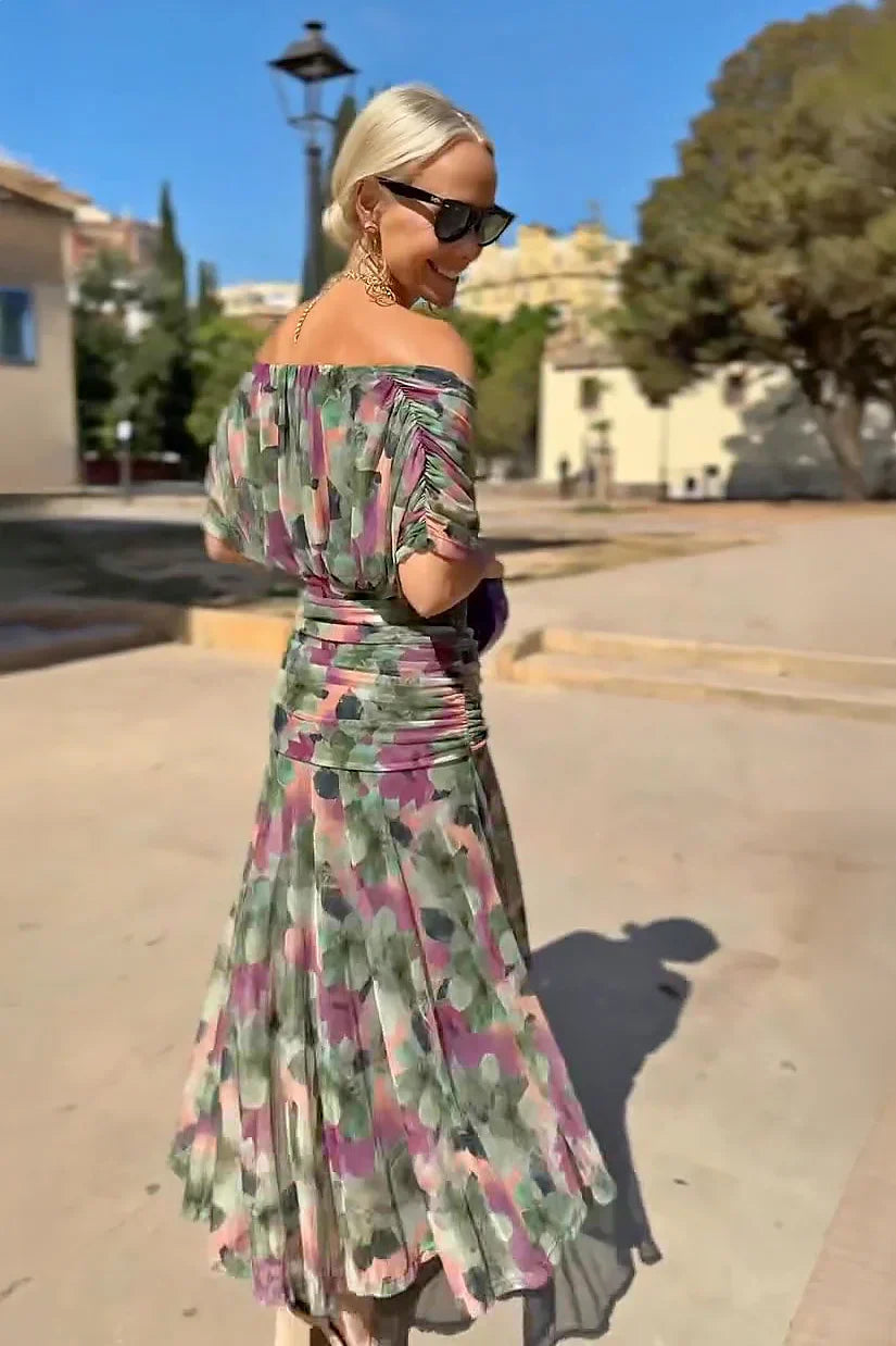 Louise™ | Vestido maxi elegante de fiesta con escote en V