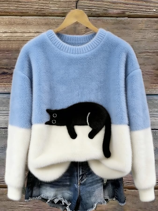 Luna | Sudadera de mujer con gráfico de gato