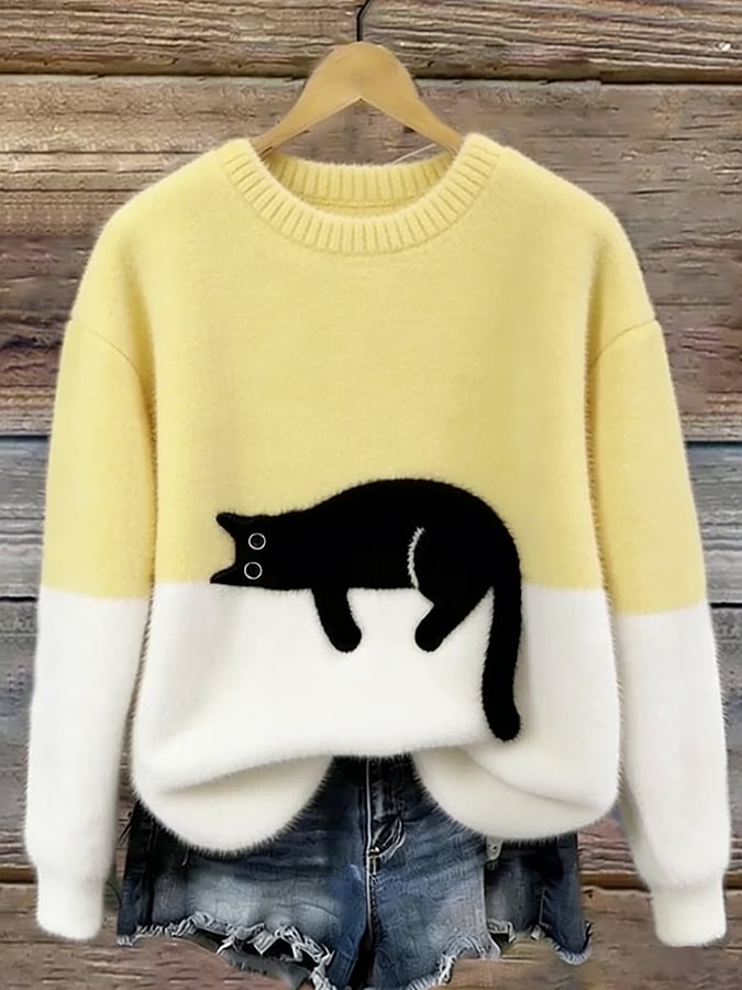 Luna | Sudadera de mujer con gráfico de gato