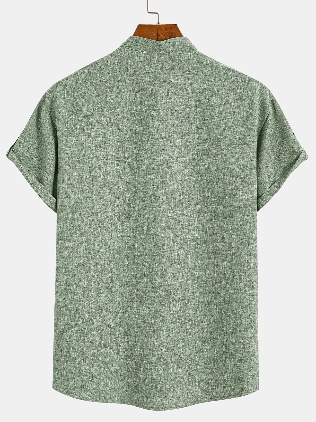 Adrián | Camisa elegante de manga corta con cuello mao