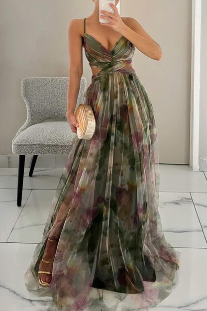 Giselle – Maxi vestido floral elegante