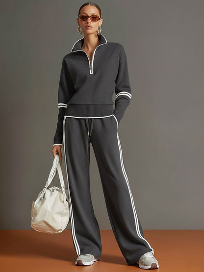 Marietta – Conjunto de blusa y pantalón de pierna ancha