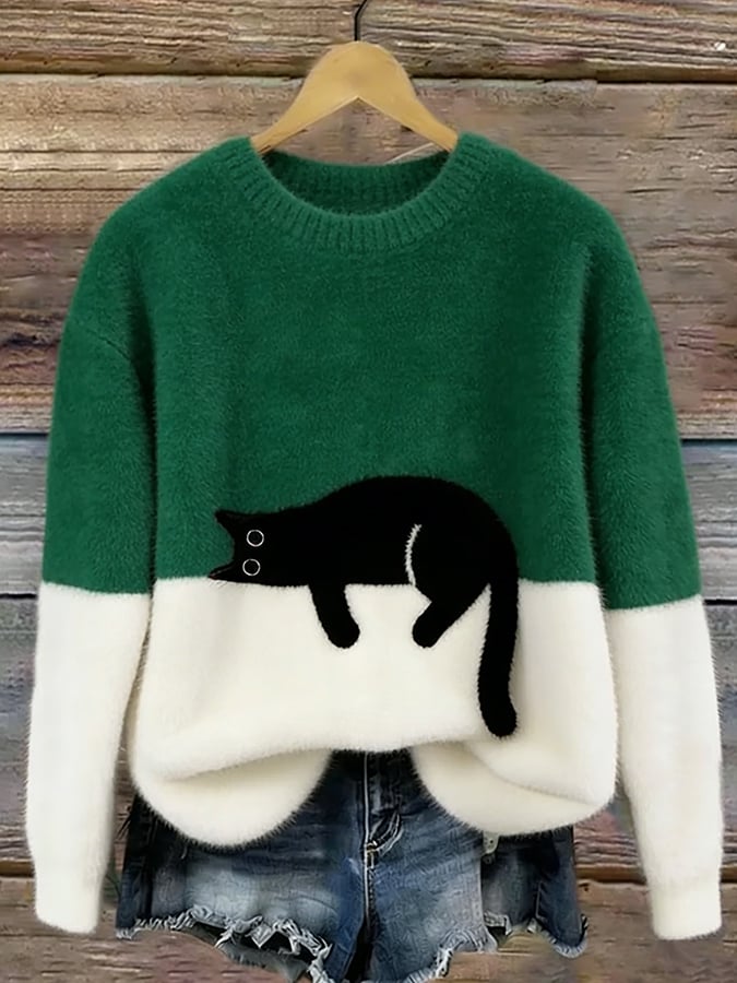 Luna | Sudadera de mujer con gráfico de gato