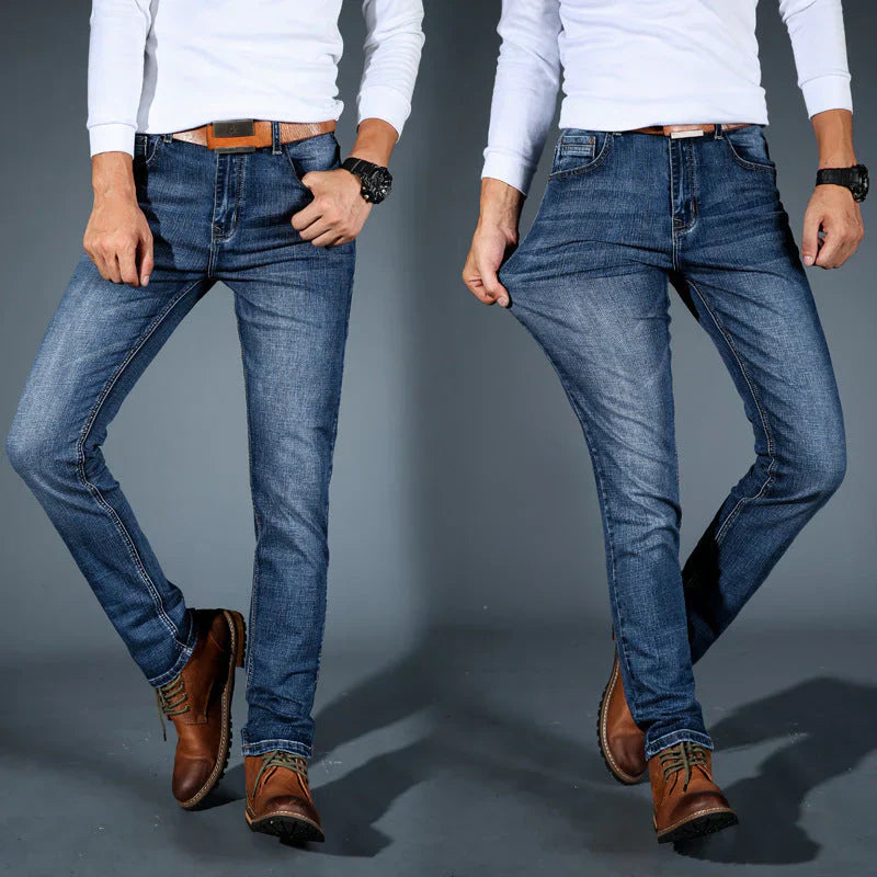 Jeans fuselados elásticos 4 direcciones para hombre