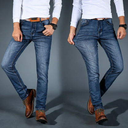 Jeans fuselados elásticos 4 direcciones para hombre