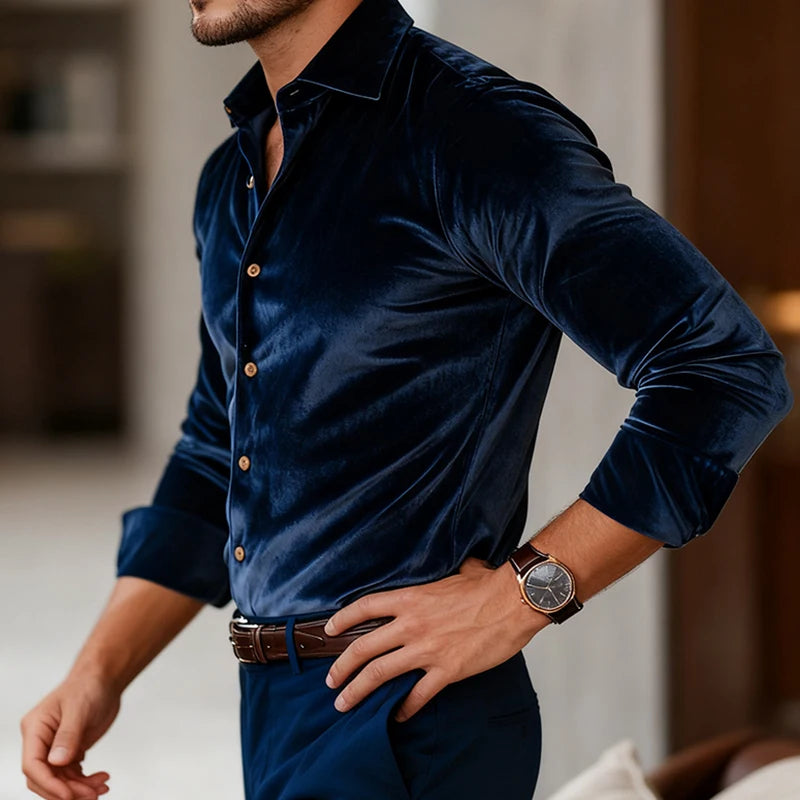 Vellano | Camisa de terciopelo premium