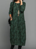 Cassie. Vestido invernal casual de cuello redondo