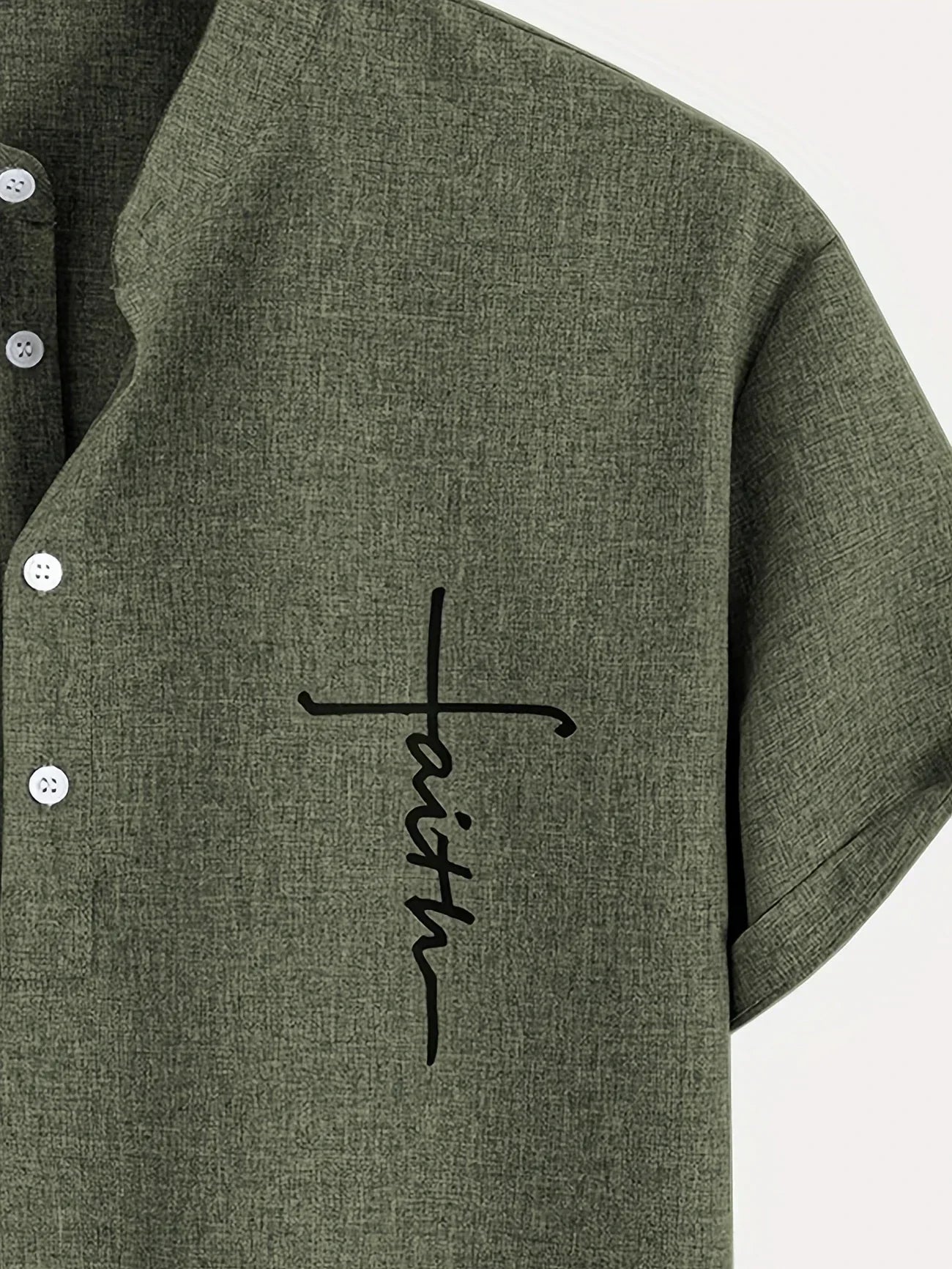 Adrián | Camisa elegante de manga corta con cuello mao