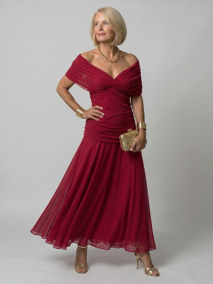 Calen | Vestido Midi Off Shoulder