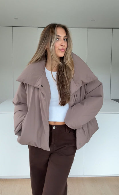 CHAQUETA ACOLCHADA TAUPE