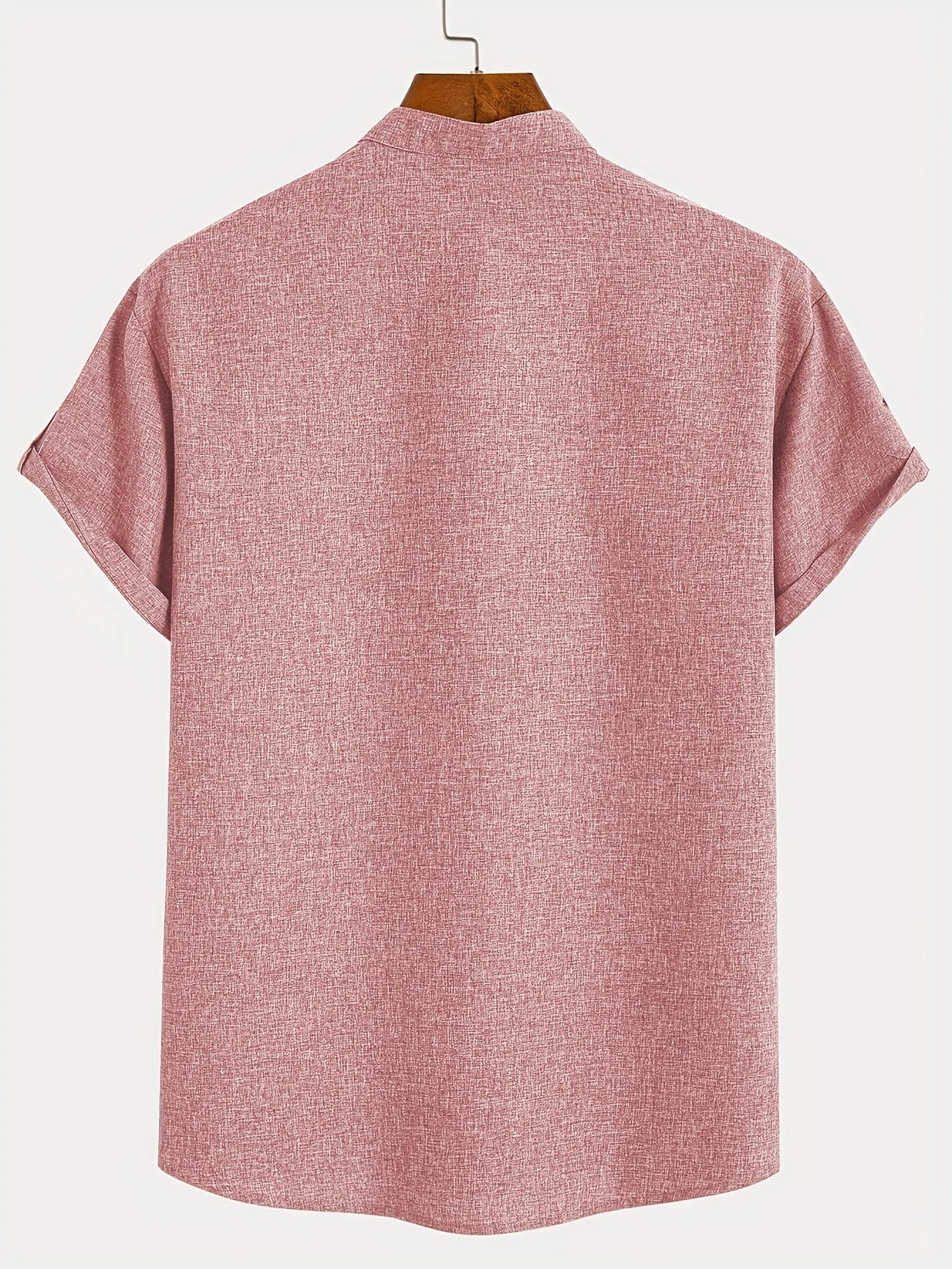 Adrián | Camisa elegante de manga corta con cuello mao