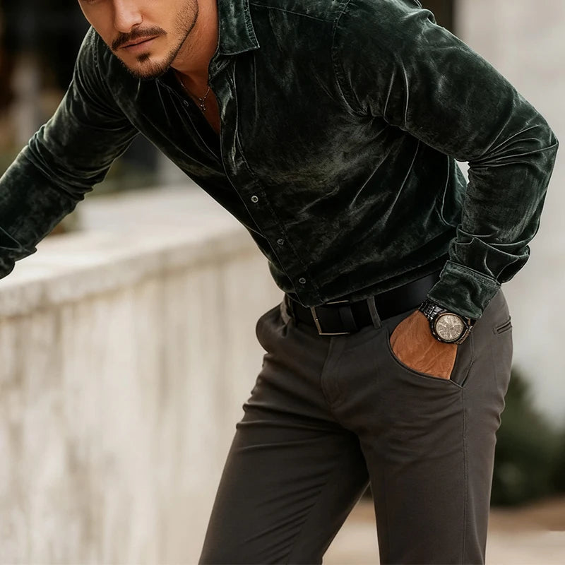 Vellano | Camisa de terciopelo premium