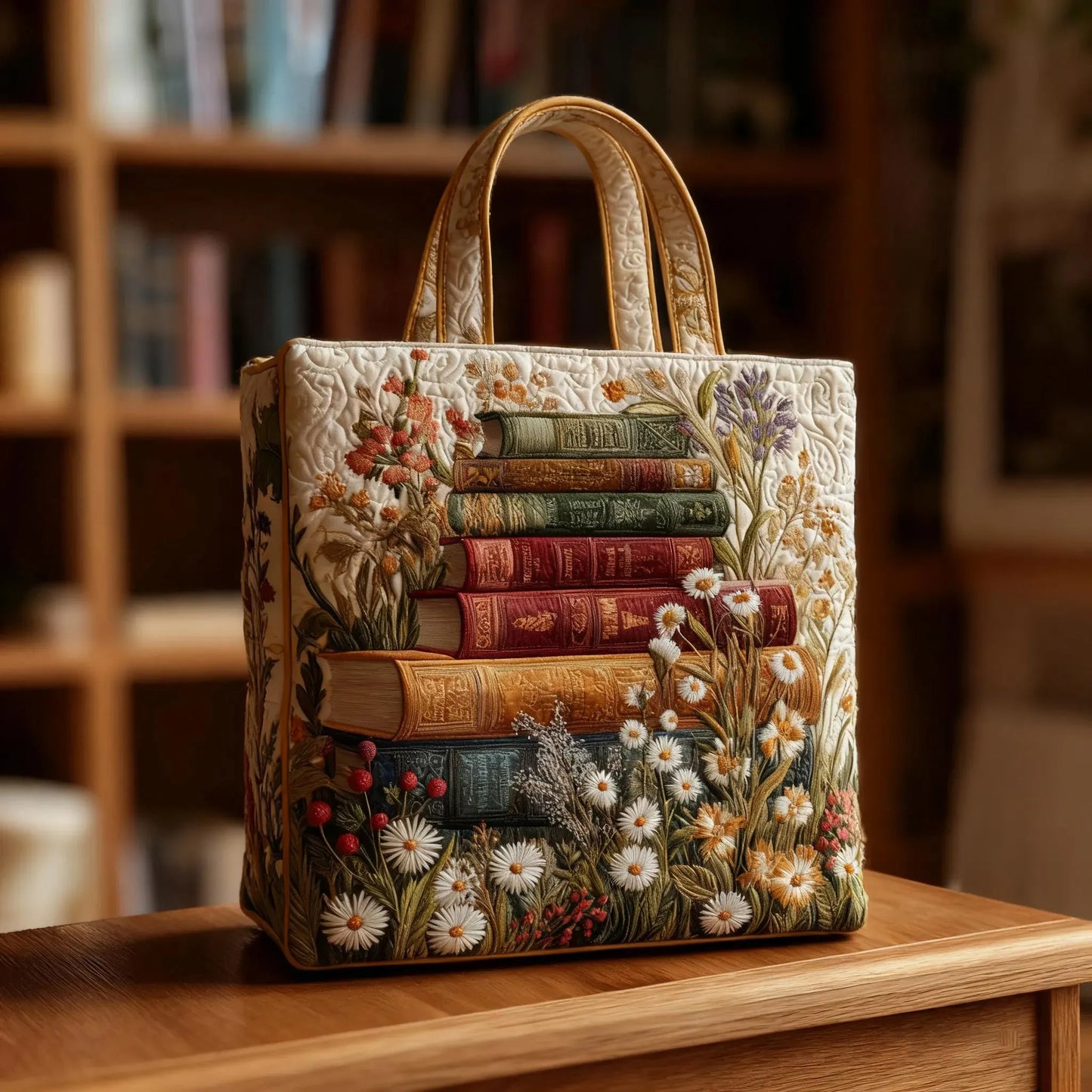 Raquel · Bolso Acolchado Artesanal con Motivo Floral