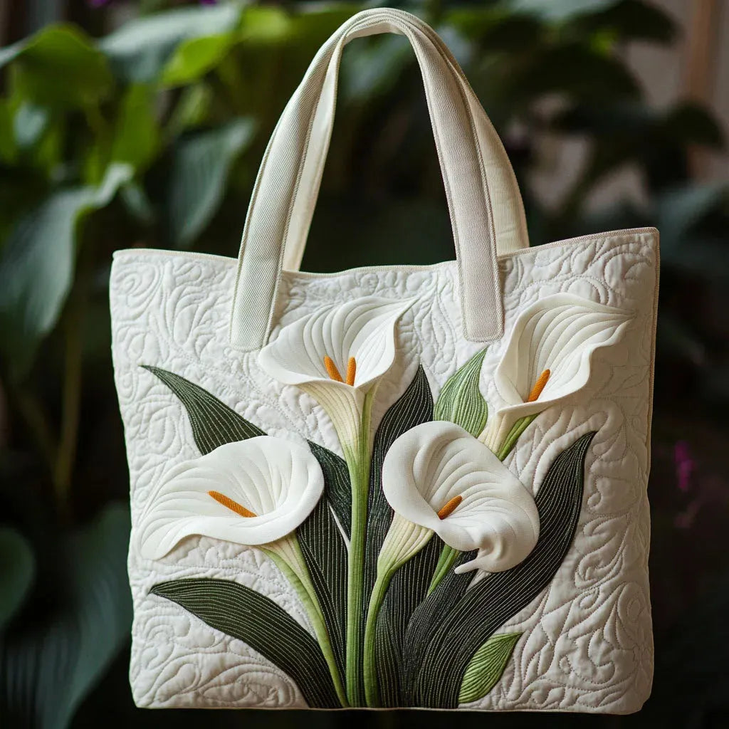 Alicia · Bolso Acolchado Artesanal Floral Blanco