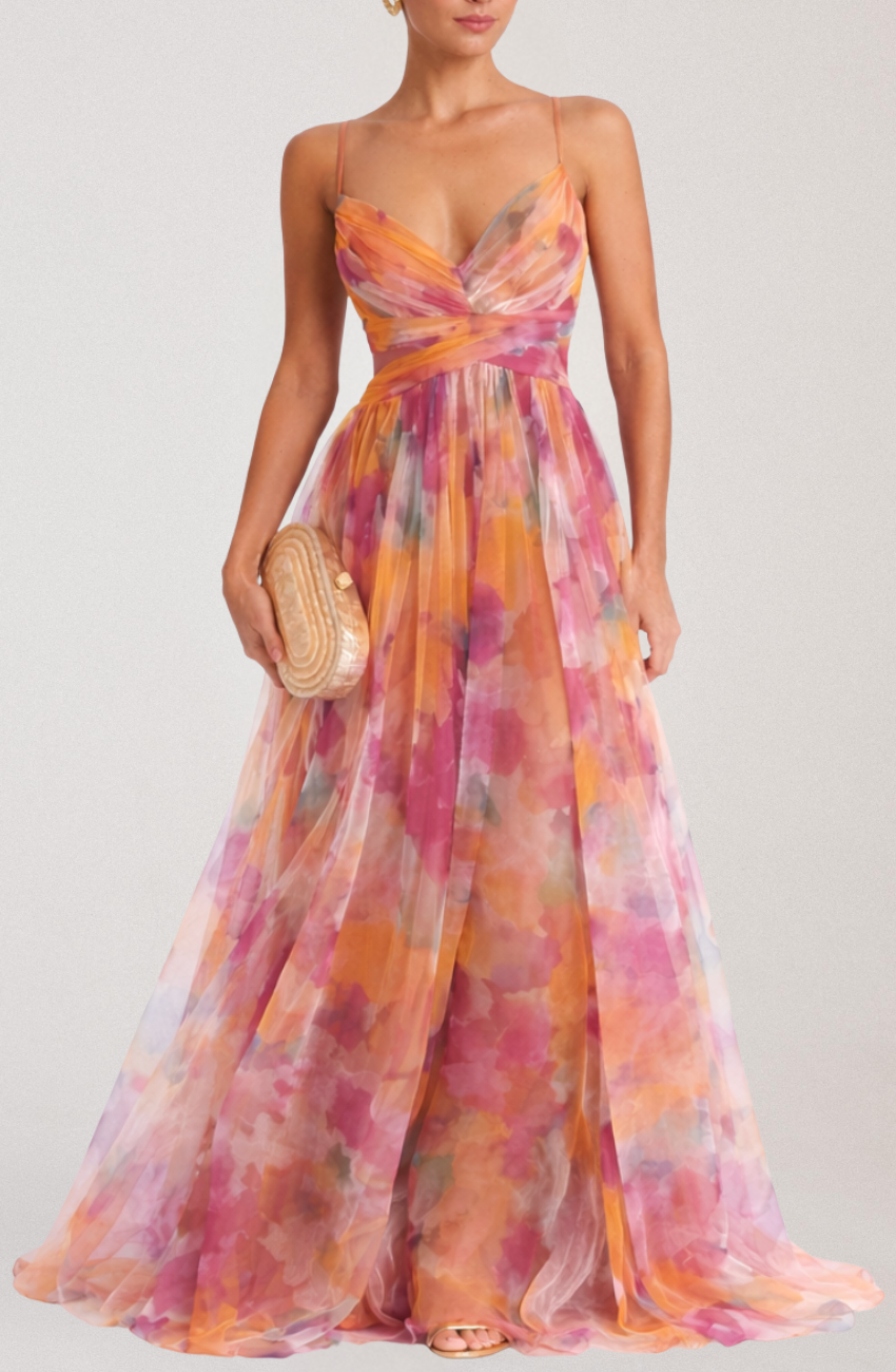 Giselle – Maxi vestido floral elegante