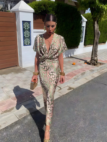 Clarandra Vestido Midi Cobre Elegante