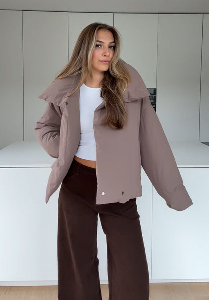 CHAQUETA ACOLCHADA TAUPE