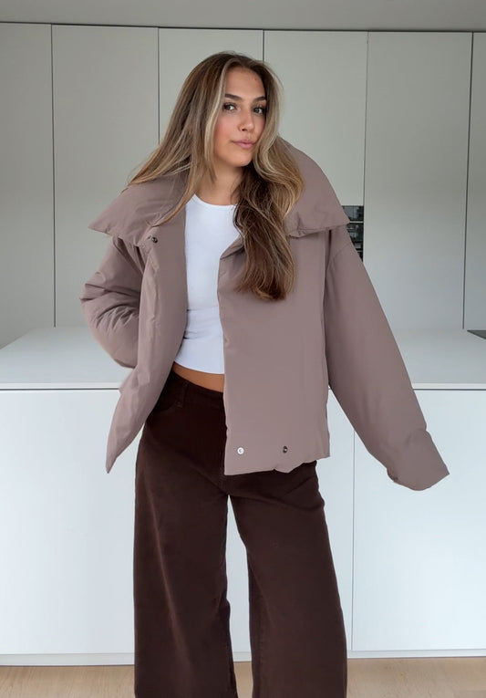 CHAQUETA ACOLCHADA TAUPE