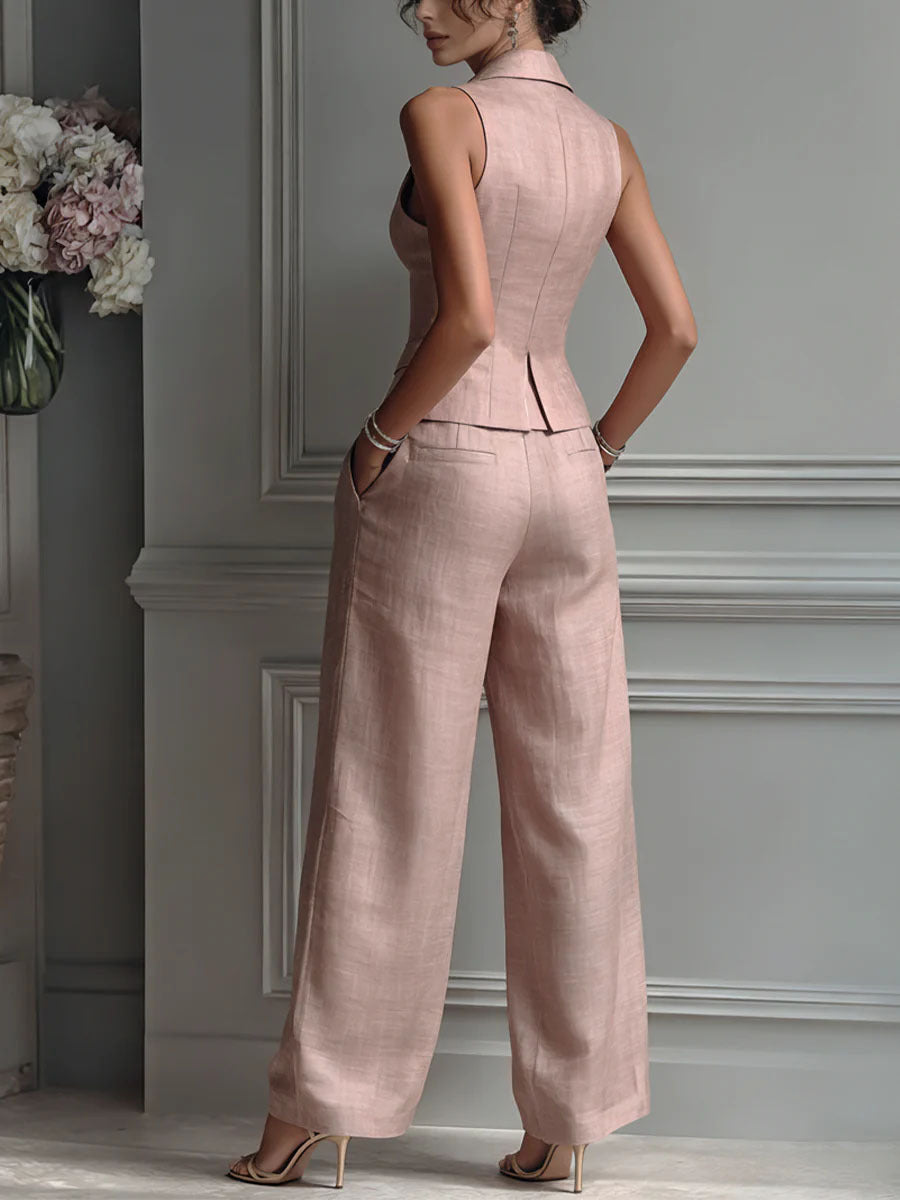 Valeria · Conjunto Dos Piezas Escote en V con Botones