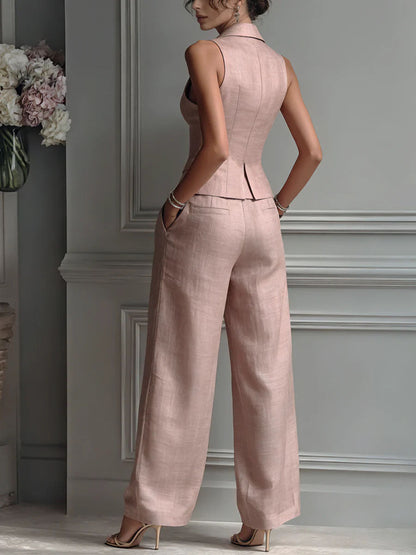 Valeria · Conjunto Dos Piezas Escote en V con Botones